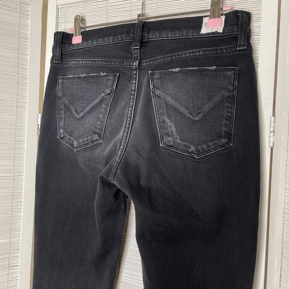 Hudson Riley Crop Relaxed Straight Leg Jeans Myth Black Size 25 - Picture 5 of 7
